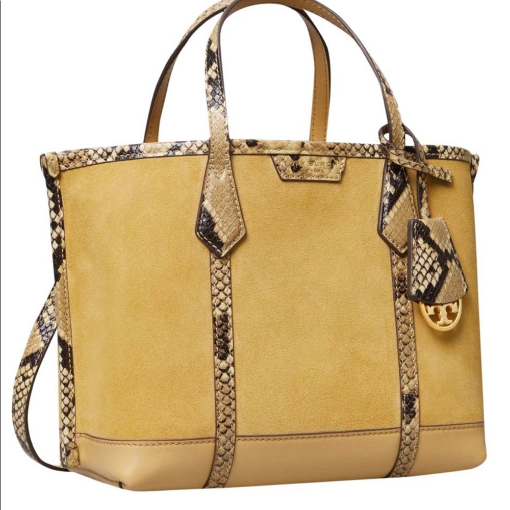 NWT Tory Burch 
Style Number: 86609
The Perry Small Tote Bag in cornbread